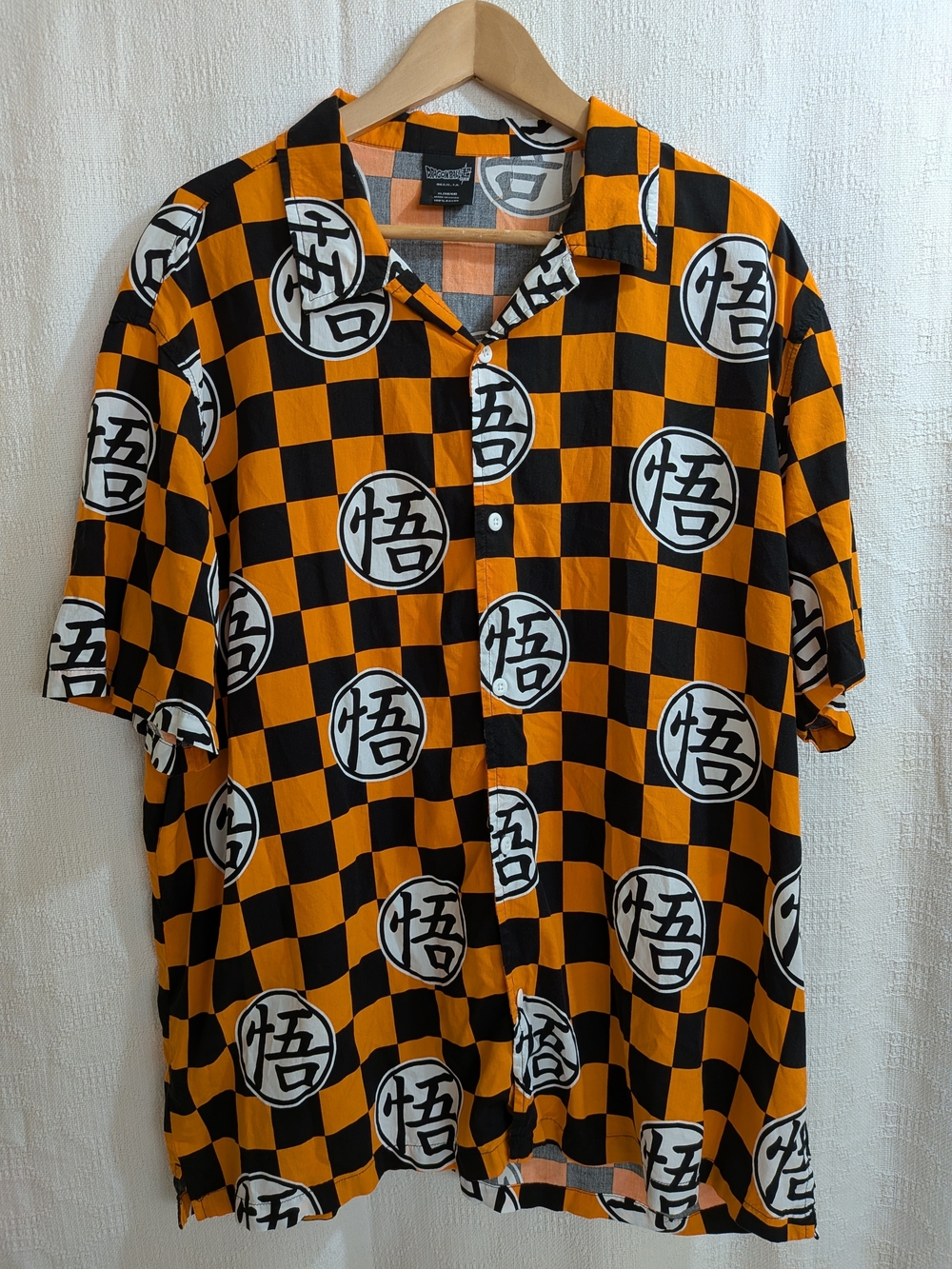 Dragon Ball Z Satin Button‑Up • XL • In Go Style • Anime Shirt
